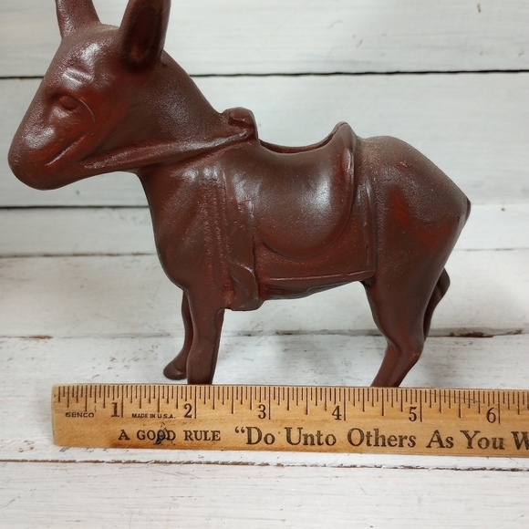 Vintage Cast Iron Donkey Mule Burro Coin Bank. - Picture 9 of 9